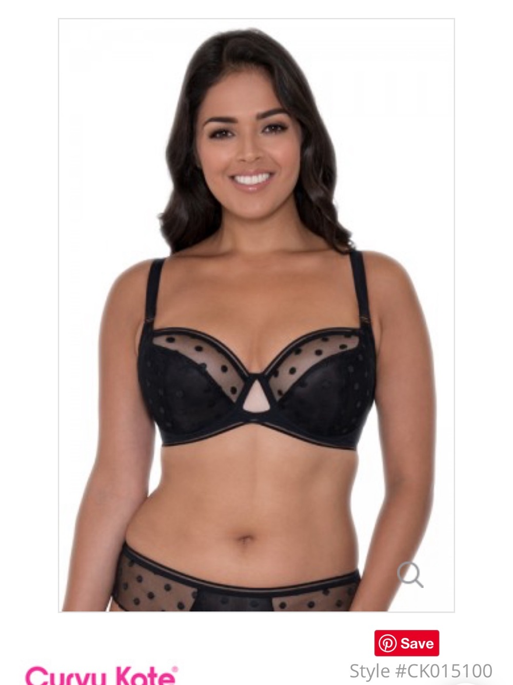 NWT Curvy Kate Top Spot bra 38GG navy blue